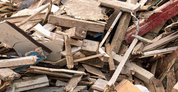 Unprocessed waste wood