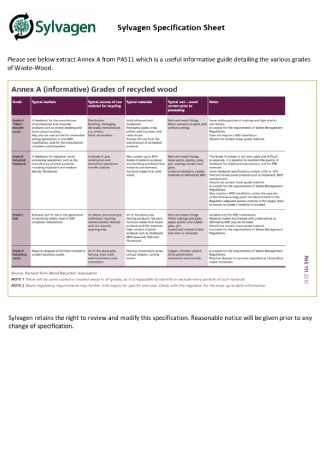 Waste Wood Specification