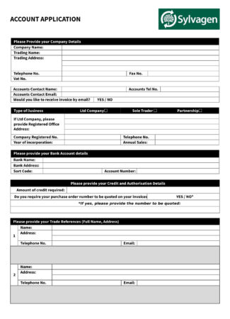 Account Application Pack