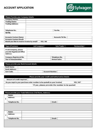 Account Application Pack